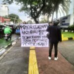 Aliansi Mahasiswa Jakarta Melakukan Aksi Unjuk Rasa di Kantor Badan Gizi Nasional (BGN).***