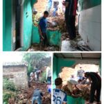 Gabungan Pecinta Alam Darul Amin Bergerak Cepat, Gotong Royong Bersihkan Longsoran Rumah Jajang.
